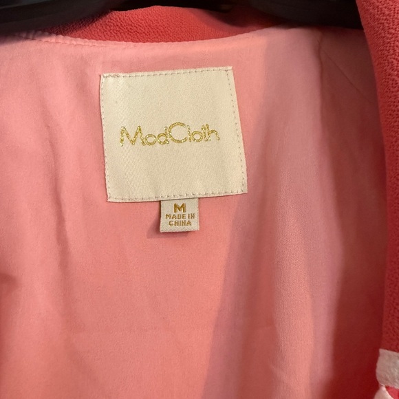 ModCloth Daytime Dapper coral wrap dress sz M - Picture 4 of 6